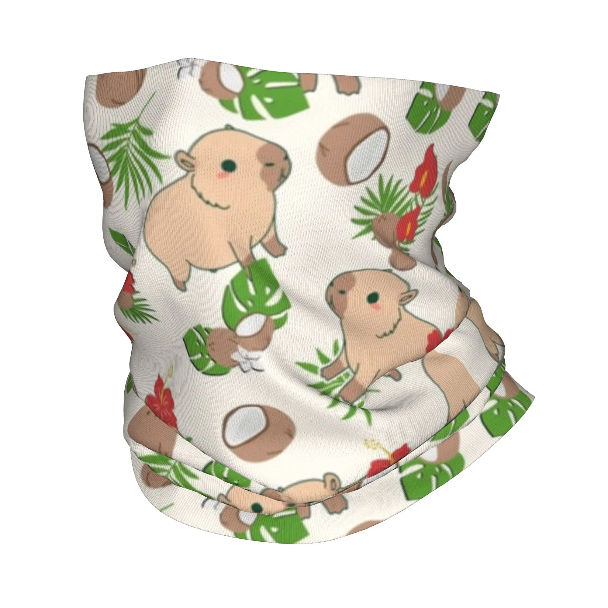 

Kawaii Capybara Coconut Dog Bandana Neck Cover Printed Animal Lover Mask Scarf Multi-use Headwear Outdoor Unisex Adult Winter