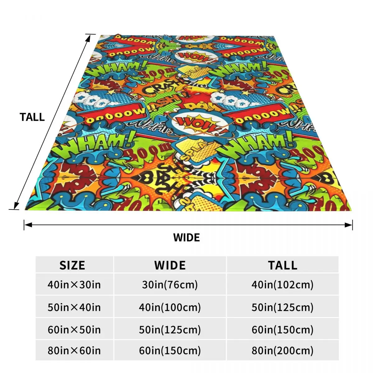 Comic Book Explosion Graffiti Art Pattern Blanket Airplane Travel Flannel Throw Blanket For Outdoor Custom Quality Bedspread