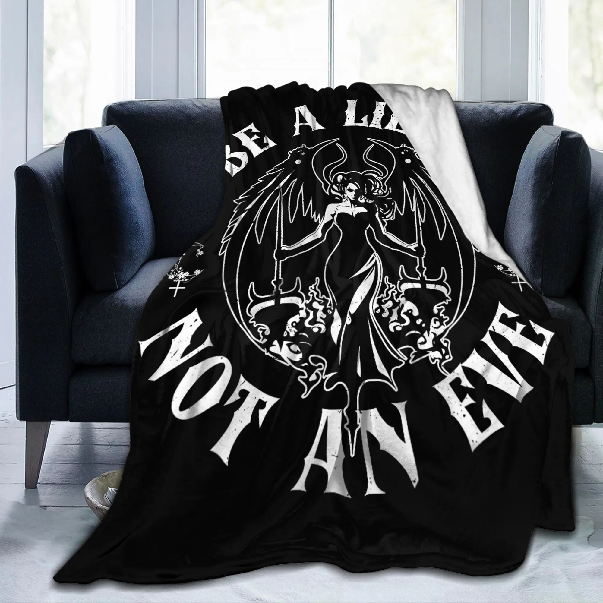 Lilith Demon Gothic Mythology Folklore Fuzzy Blanket Satanic Occult Funny Bedding Throw Blankets Ultra-Soft Gift Multi-function