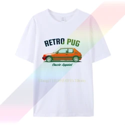 men s New Arrival Summer Style  205 Gti T Shirt Retro pug Classic car modified man's t-shirt