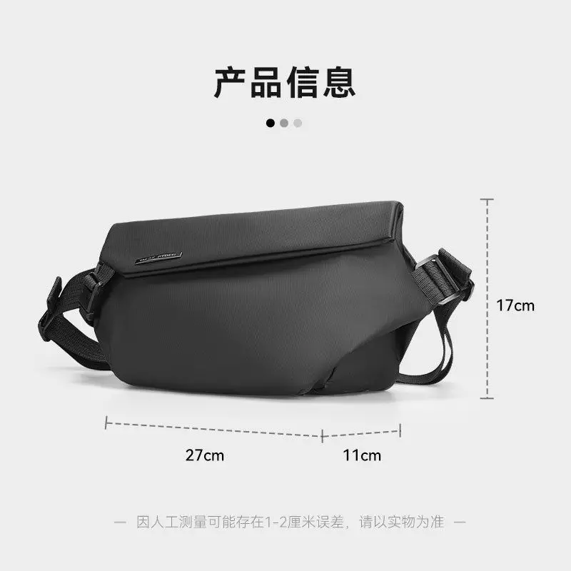 Imagem -05 - Bolsa Crossbody para Câmera Masculina Bolsa de Peito Multifuncional à Prova Dágua para Ipad Bolsa de Ombro Pessoal com Suporte Bolsa Mensageiro