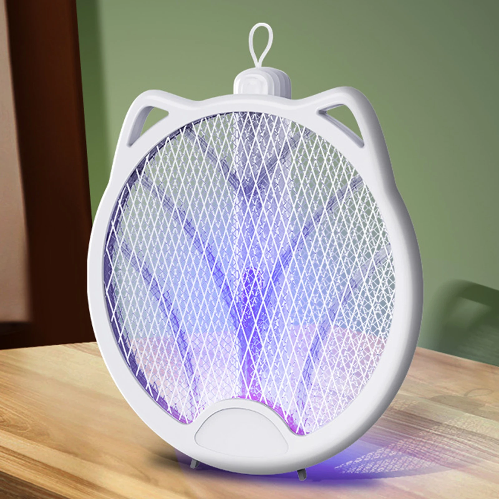 3500V Folding 4 IN 1 Electric Mosquito Fly Swatter USB Rechargeable 1200mAH With Purple Lamp Seduction Trap Summer Protect Tools