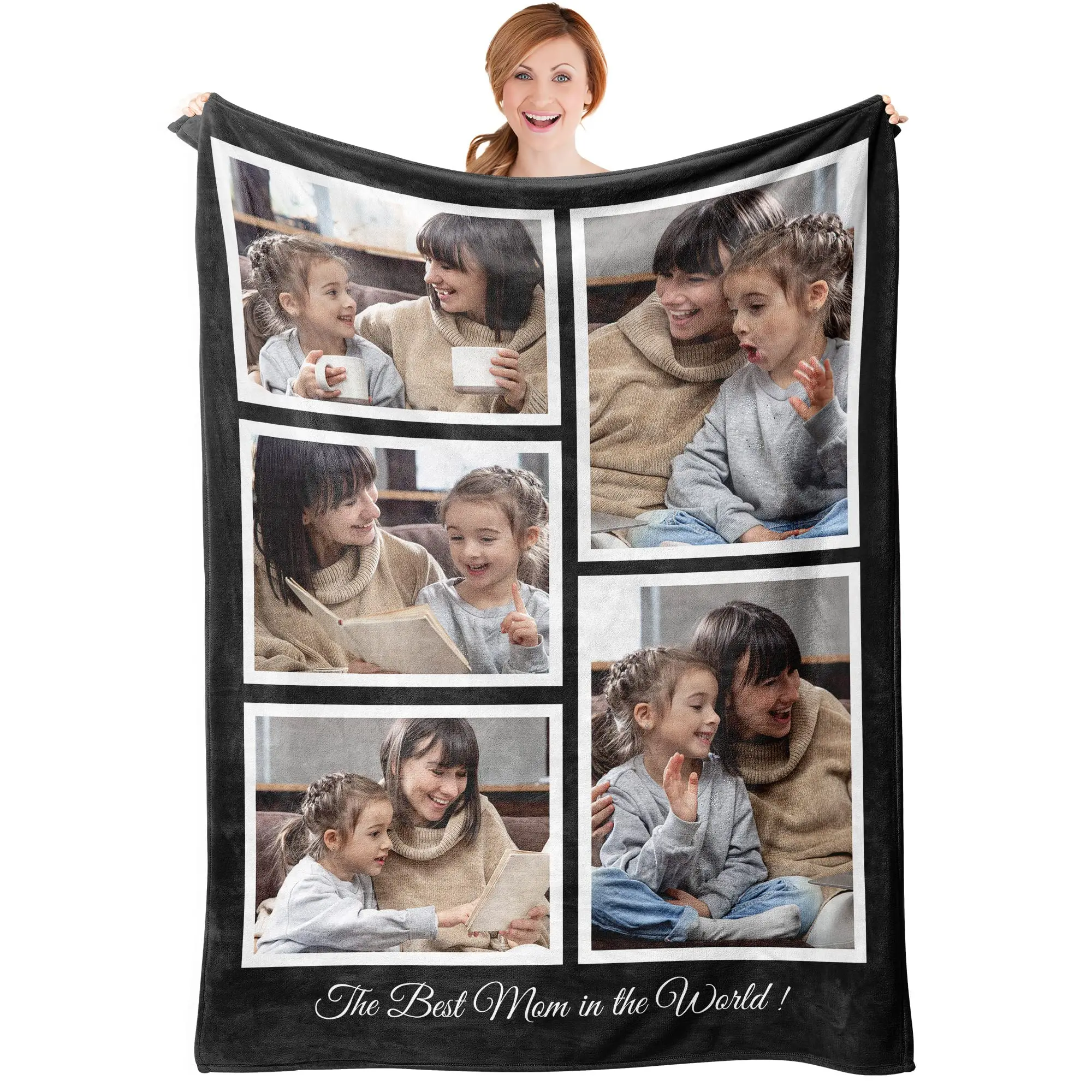 Personalized Photo Custom Blanket, Vintage Flannel Blanket, Custom Gift for Couples and Family Memories, Unique Souvenir Present