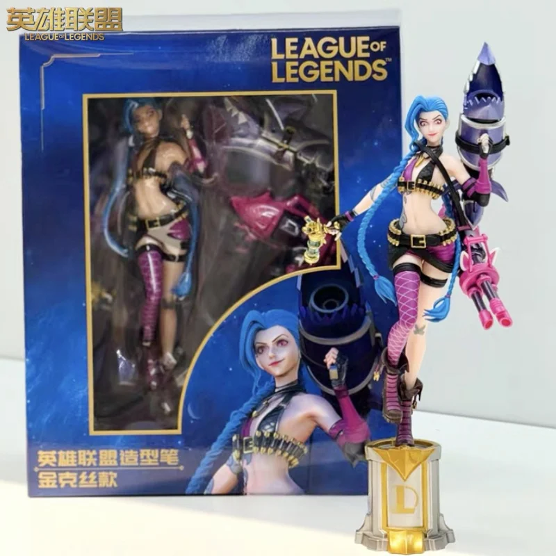 리그 오브 레전드 징크스 3D 펜 애니메이션 입상, 공식 정통 게임, 주변 책상 장식, 장식 장난감, 생일 어린이 선물