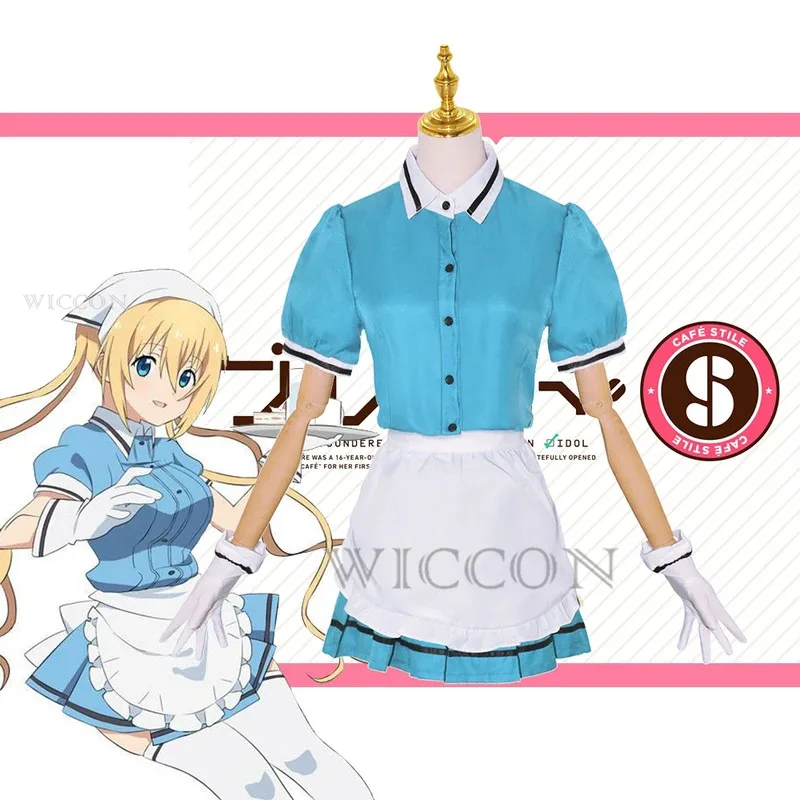 

CyAnime Blend·S Kanzaki Hideri Hinata Kaho Hoshikawa Mafuyu Sakuranomiya Maika Amano Miu Косплей Костюм Одежда Униформа Горничной