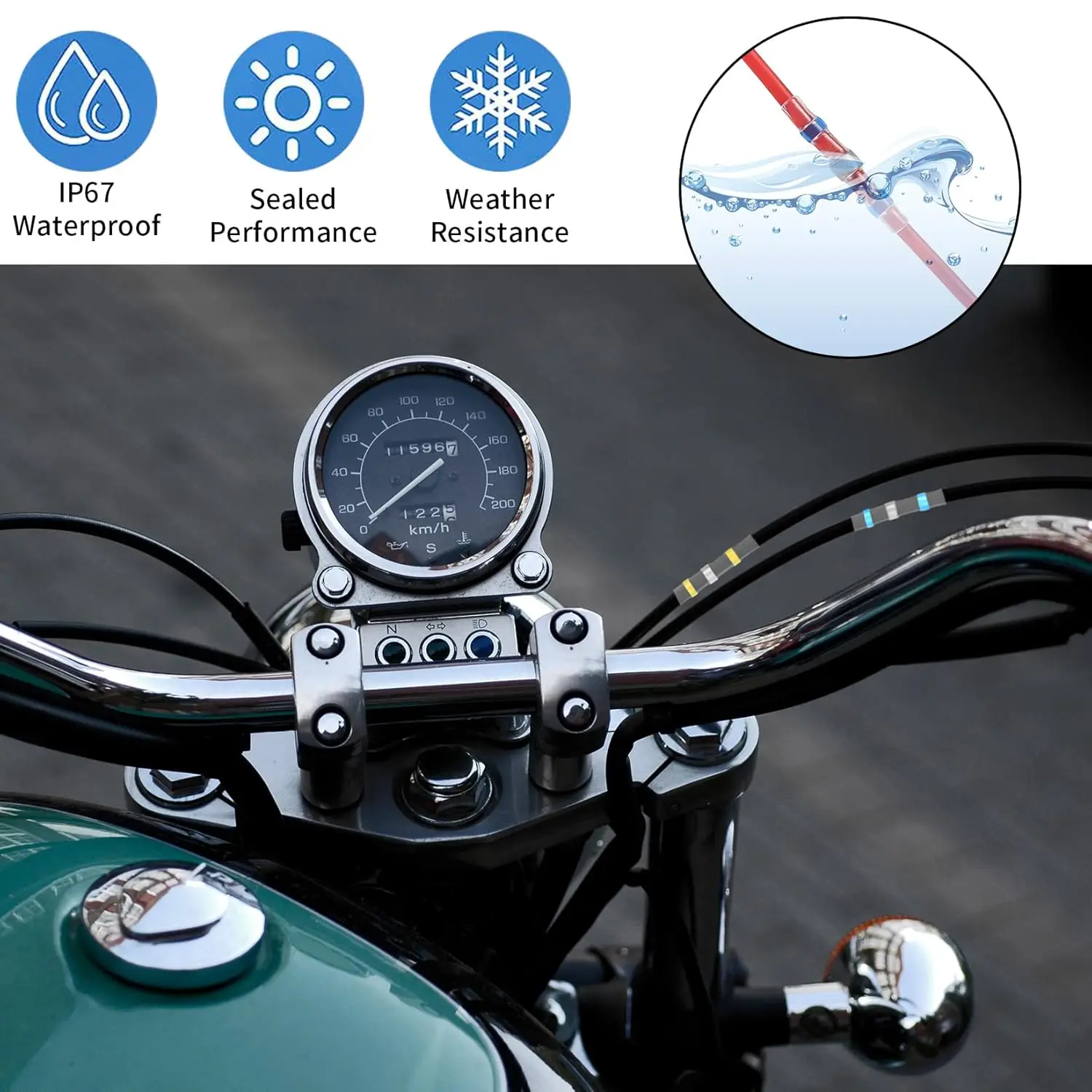 100 قطعة من موصلات أسلاك اللحام، مجموعة موصلات أسلاك المؤخرة المنكمشة بالحرارة، مقاومة للماء معزولة للحرارة، لصق مؤخرة اللحام