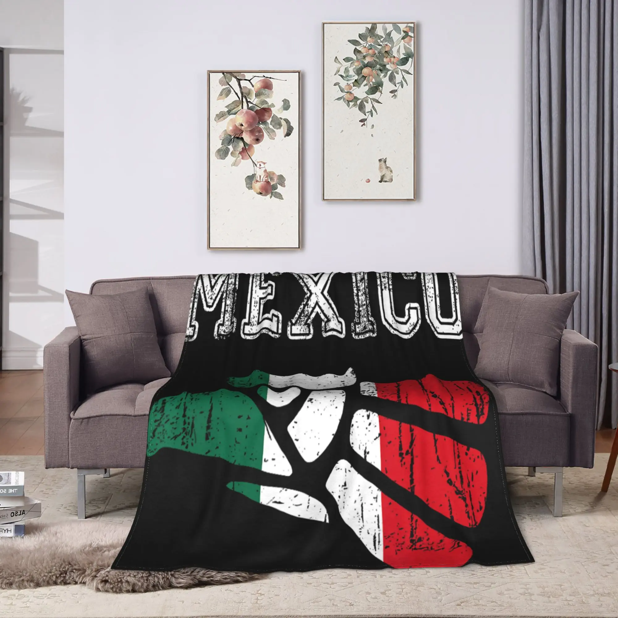 Aztec Eagle Mexico Flag Flannel Blanket Winter  Soft Durable Throw Blanket for Children Couch Chair Bedspread Sofa Bed Cover