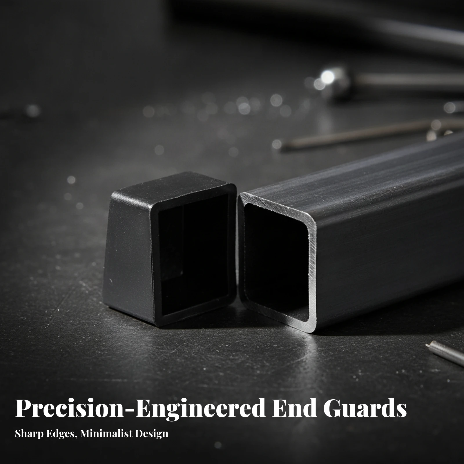 Rectangular Tube End Cap with Hollow Socket Wear-Resistant Tapered Rubber Tubing Plug Furniture Glide Insert Sturdy