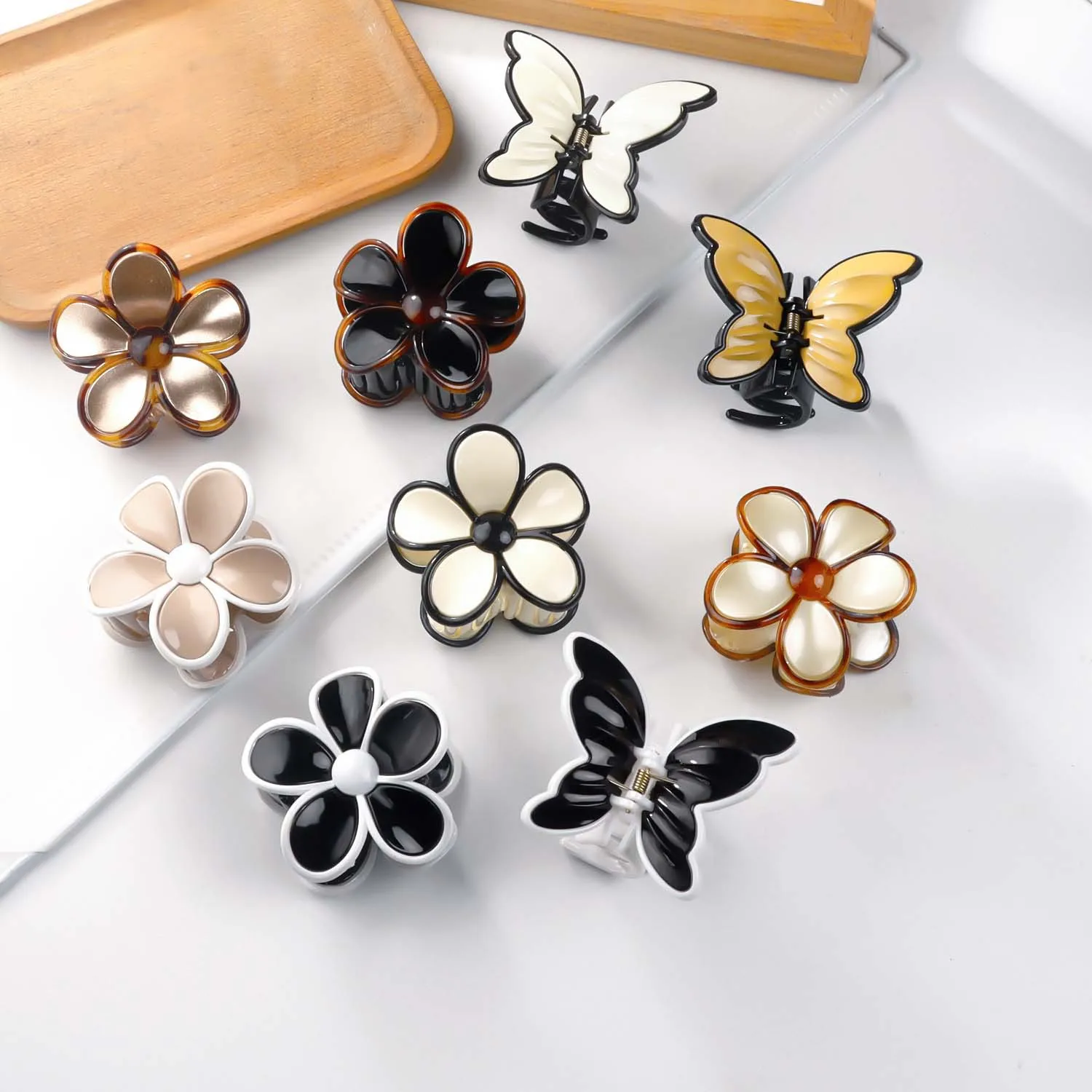 

PVC 8 cm three-dimensional flowers, multi-color optional women's hairstyles, artifacts, and versatile hair accessories