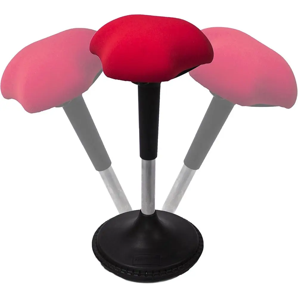 Ergonomic Active Sitting Stool for Enhanced Core Strength and Ideal for Standing Desks (Red)