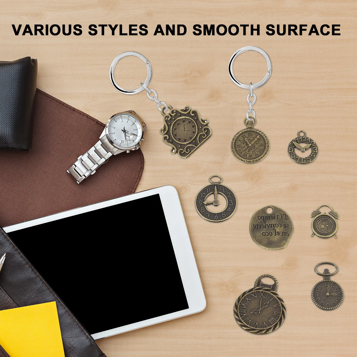 

40Pcs Vintage Alloy Clock Pendant Charms Bronze Metal Jewelry Making DIY Accessories for Costume Cosplay Gift Crafts