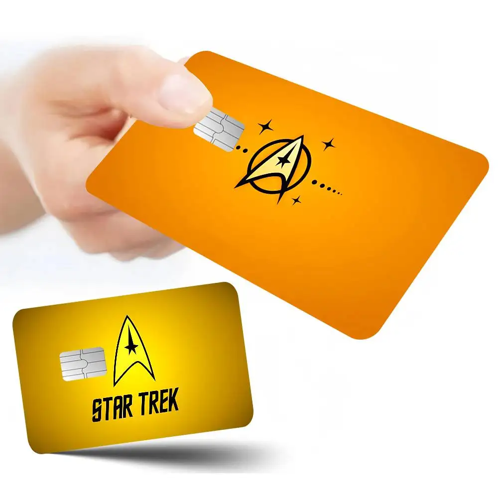 TV S-Star T-Trek Credit Card Skin Stickers No Adhesive Residue Water Proof for VISA Credit Card Subway Access Card
