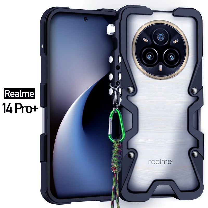 

Shockproof Metal Bumper Case For Realme 14 Pro Plus 14 Pro Realme 14 14X Case Aluminum Cover