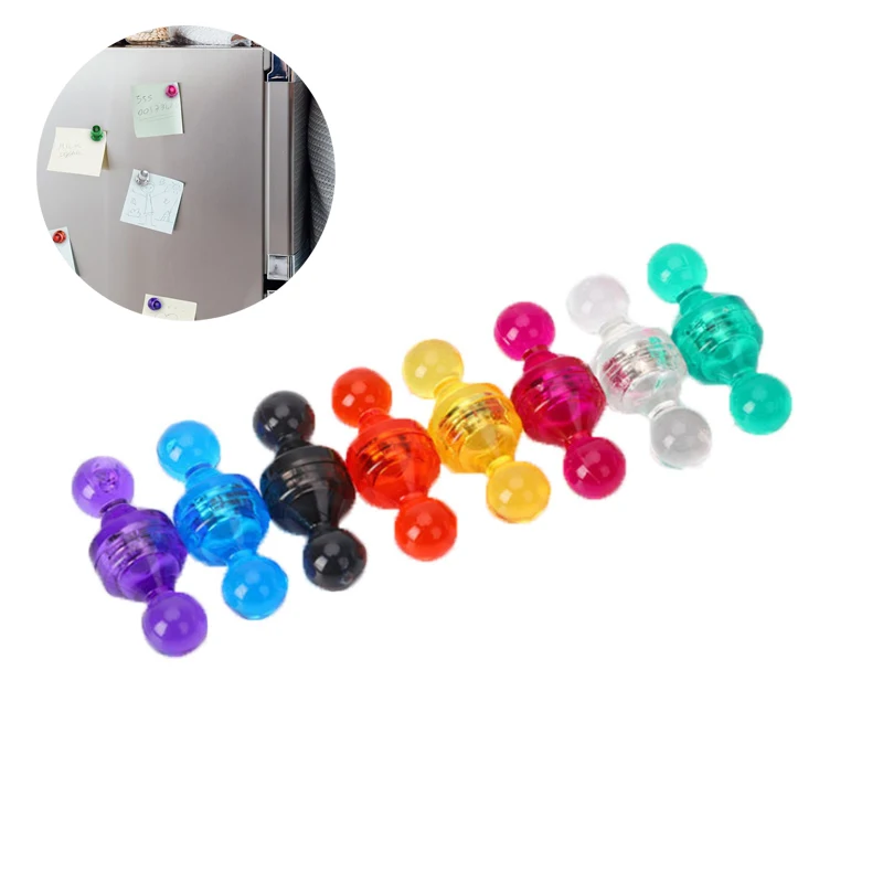 

New Magnet Push Pin Magnet Refrigerator Whiteboard Thumbtack Fridge Pushpin Clear Map Pushpins Board Tacks Clips White Cute Hook