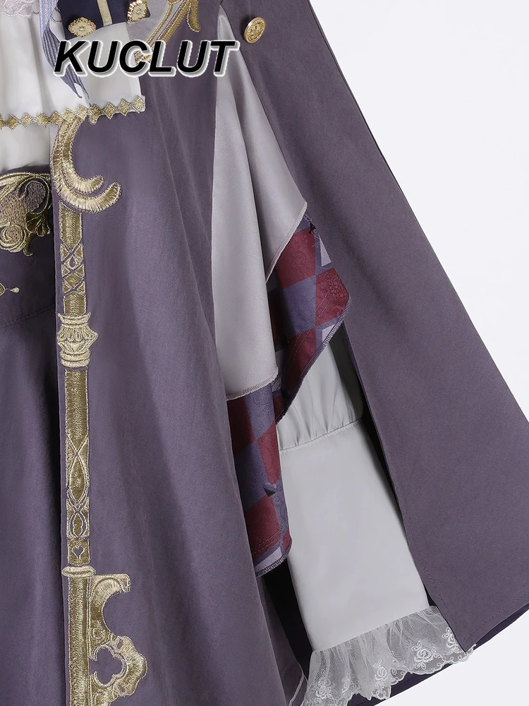 Roupas lolita originais estilo punk bidimensional outono inverno conjunto de capa moda casual feminino conjuntos de três peças