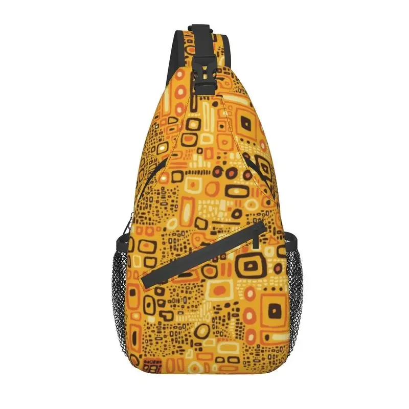 Gustav Klimt Klimt Painting Pop Art Sling Crossbody Backpack Men Custom Pattern Shoulder Chest Bag for Traveling Daypack