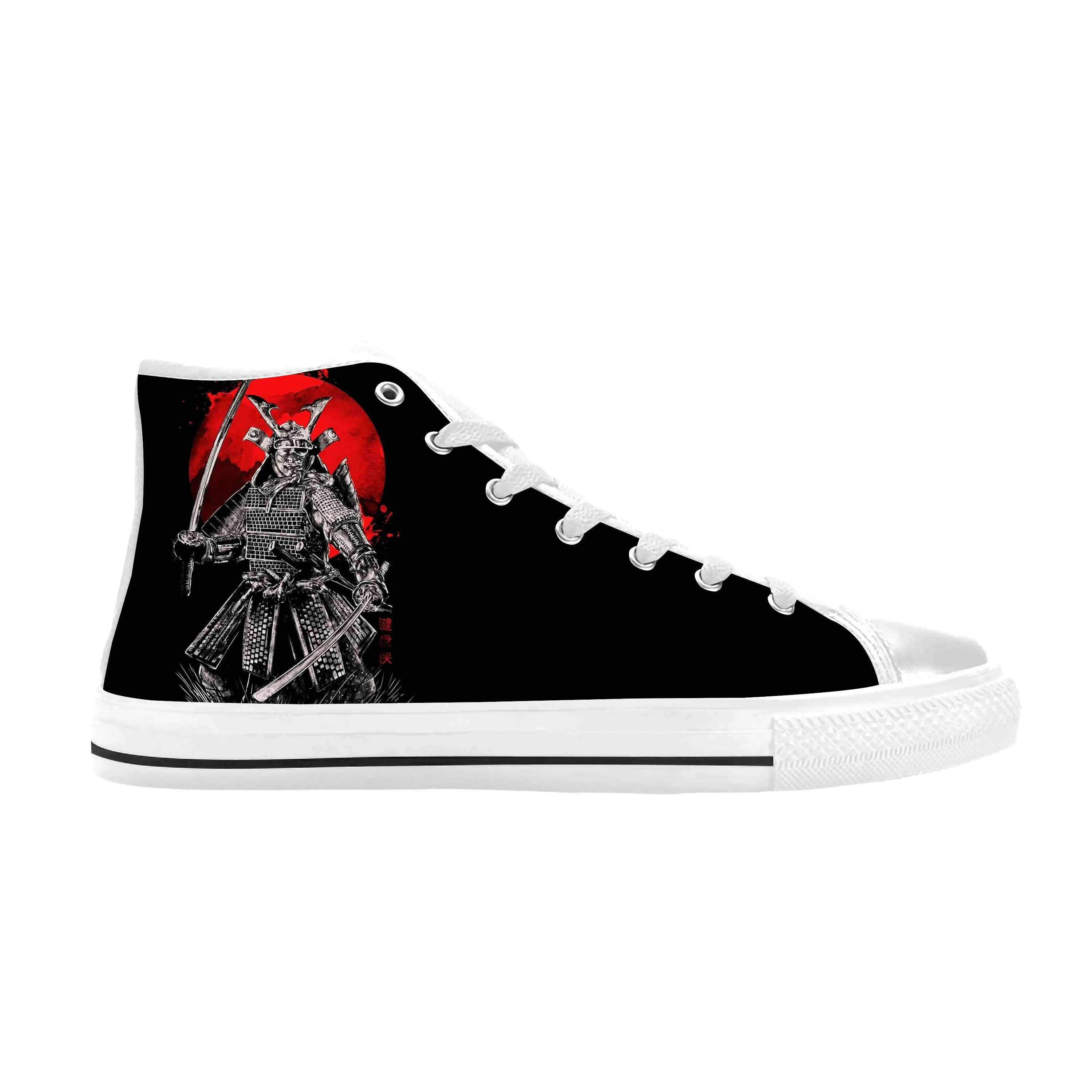 Bushido Samurai Spirit Kokor Japanese Anime Casual Gril Chaussures, Baskets, Haut, Confortable, Respirant, Impression 3D, Hommes, Femmes, Chaud