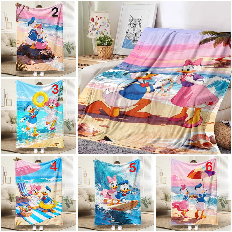 

Disney Donald Duck Daisy Blanket Soft Flannel Throw Sofa Bed Cover Home Decor