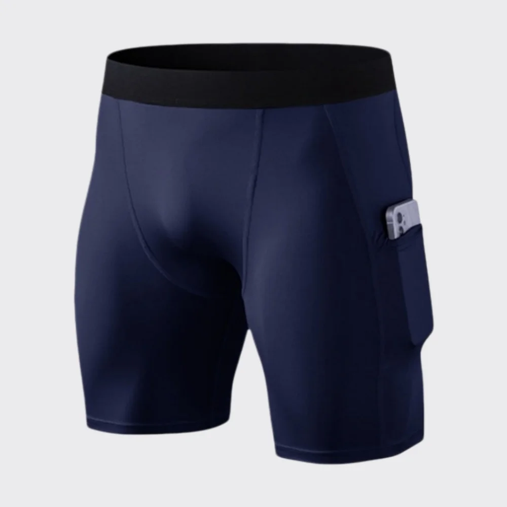 Men's Summer Gym Running Shorts Quick-drying Fitness Yoga Shorts With Pockets Men Sport Bottoms Outdoor Workout Training Tight