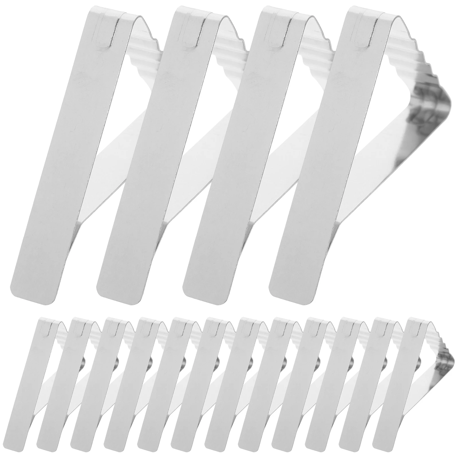 

24 Pcs Tablecloth Clips Stainless Steel Anti Slip Cover Clamps for Picnic Parties Weddings Buffets Outdoor Tables Non