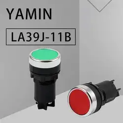 10pcs 22mm Momentary Electrical Push Button Switch Green/Red 1NO 1NC 3 Pins Screws Terminals LA39J-11B