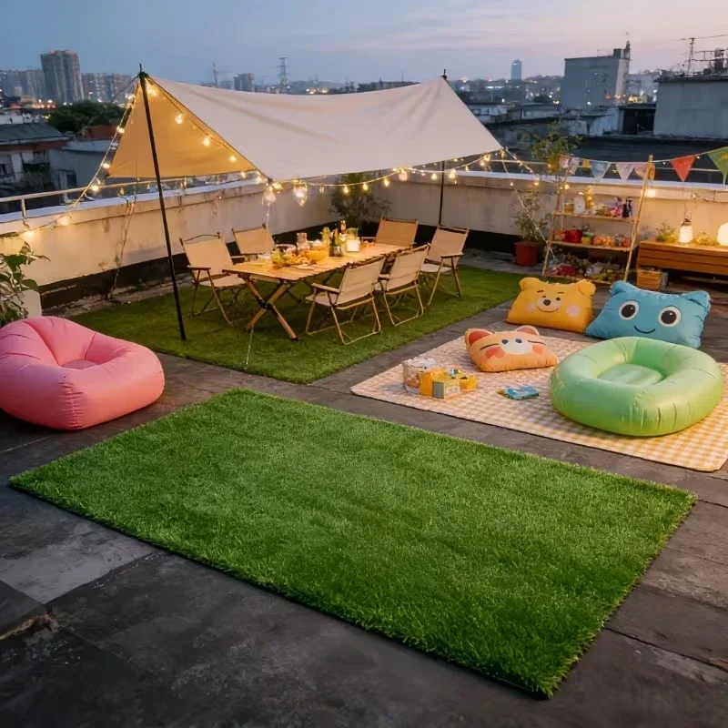 

Большой роскошный искусственный газонный коврик, тонкий, прочный, синтетический, для садов, балконов, патио, отелей и ресторанов