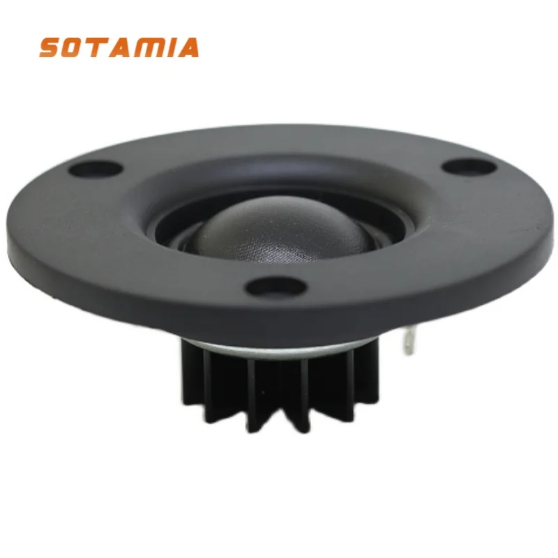 SOTAMIA 2Pcs 3 Inch 74MM Mini Speaker 4 Ohm 20-50W Tweeter Silk Film Treble Loudspeaker Home Amplifier Speakers With Heatsink