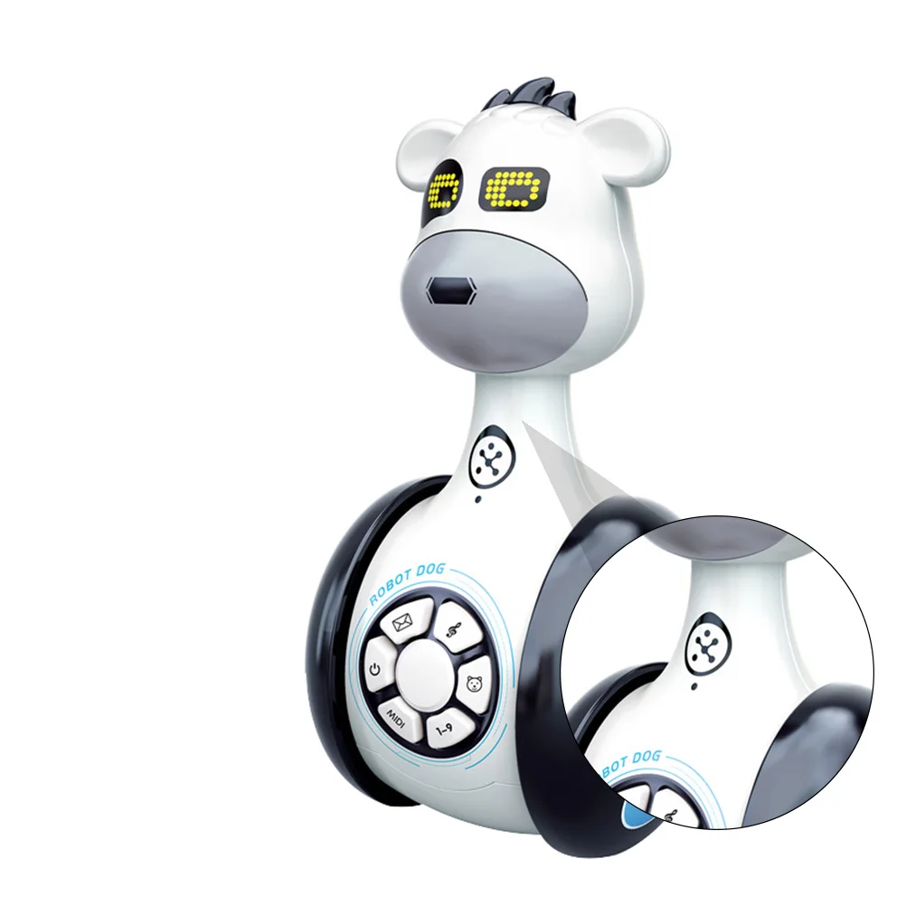 Bicchiere di plastica giocattolo pulsante grafico liscio 5 modalità musica strisciante compagno di giochi macchina per storie educativo per bambini