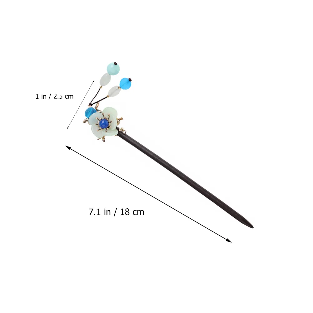 

Retro Crystal Hairpin Wooden Hair Chopstick Azure Stone Agate Unique Design Impeccable Craftsmanship Casual Party Cosplay