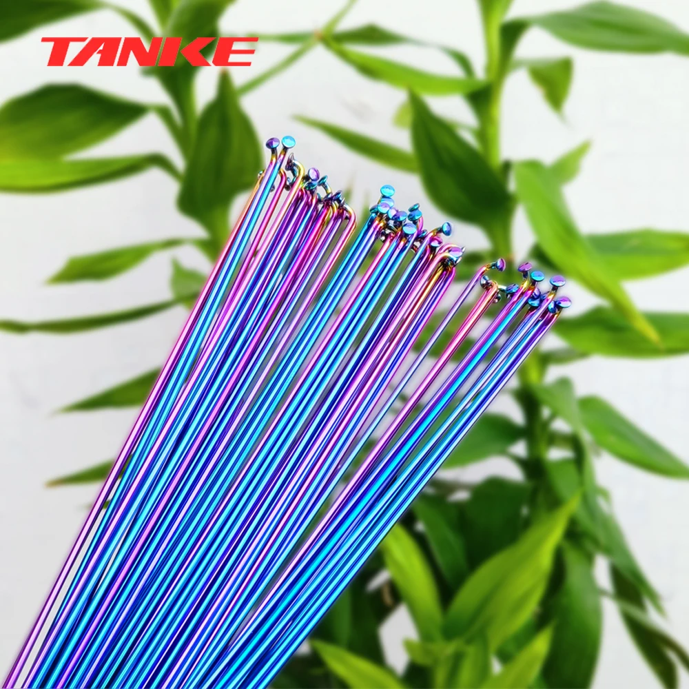 TANKE Bicycle Spokes Wire With Nipples For 26/27.5/29 Inch Wheel MTB Road Bike 304Stainless Steel High Strength Bike Spoke 36pcs