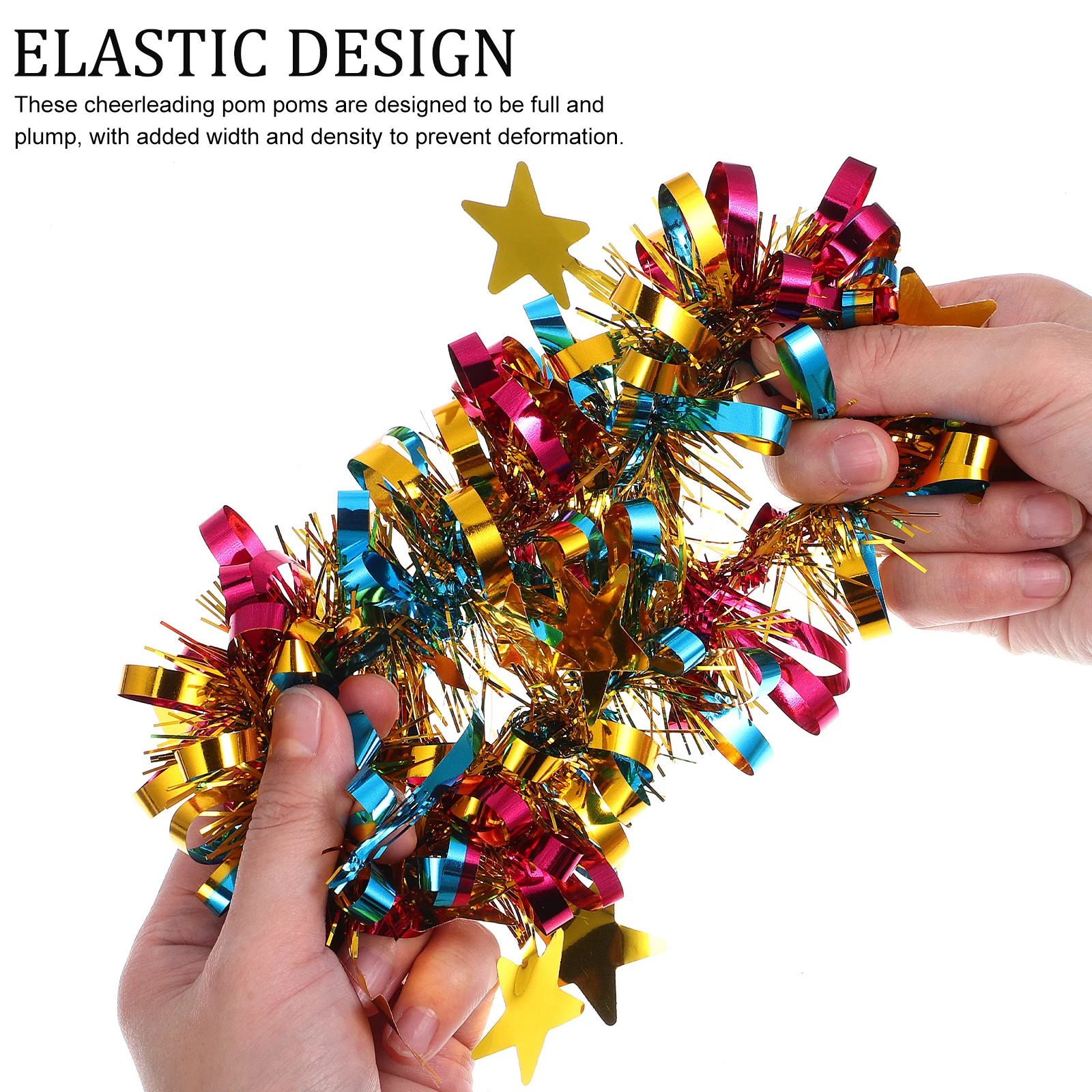 

14 Pcs Five-pointed Ball Pom Poms Cheerleading Accessories Plastic Wrist Flower Performance Props Compact Cheering