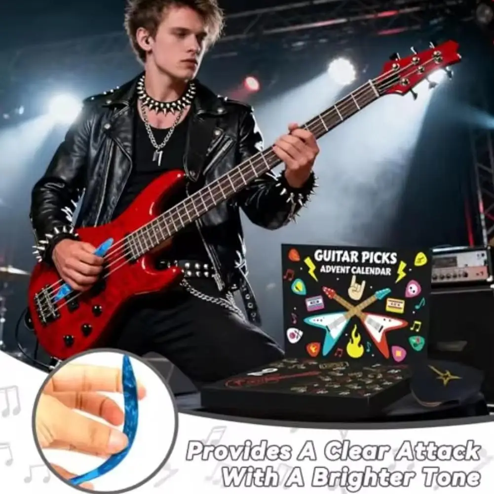 2025 عيد الميلاد الغيتار يختار تقويم القدوم الغيتار Dicing اللعب أداة طقم هدايا الغيتار باس صندوق آلة موسيقية سلسلة أجزاء #3