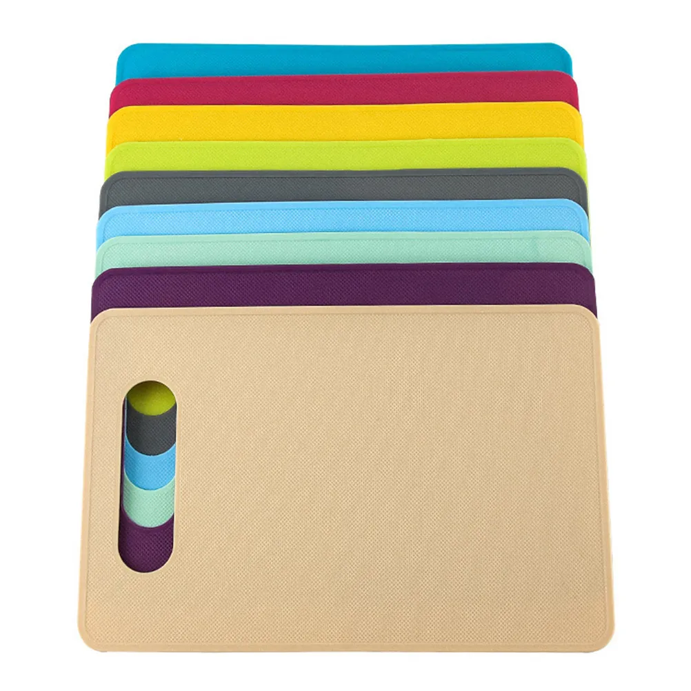 6Pcs Candy Color Flexible Non-Slip Cutting Boards Square Chopping Mats Kitchen Bar Bbq Hanging Hole Color Coded Food Separation