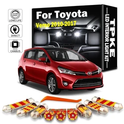 13Pcs For Toyota Verso 2010 2011 2012 2013 2014 2015 2016 2017 LED Interior Map Trunk Indoor Dome Plate Light Kit Accessories