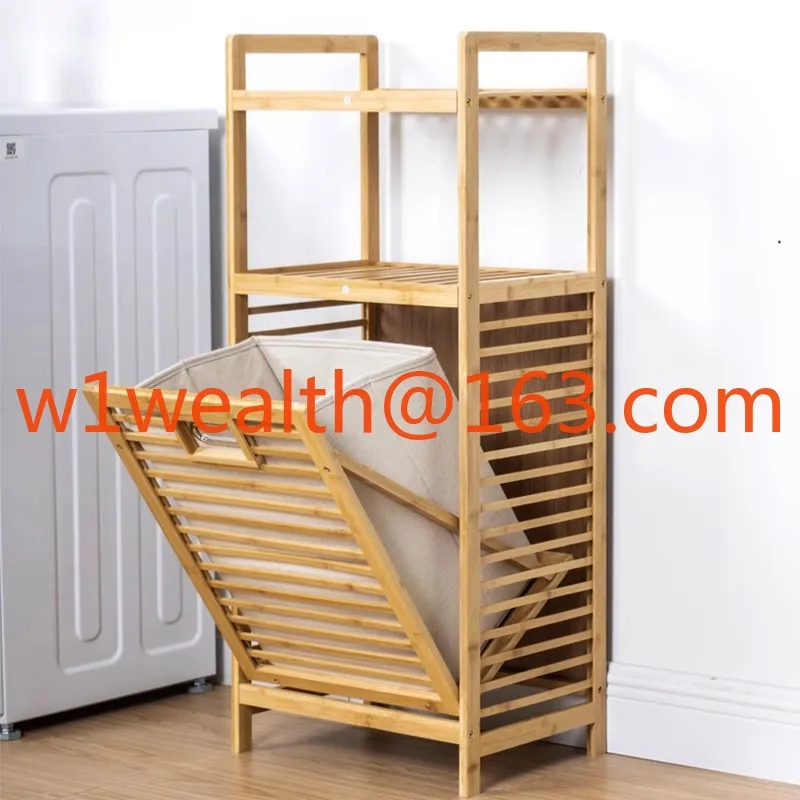 Bamboo Corner Clothes Household Bathroom Clothes Basket Rack Laundry Bucket Storage Clothes Basket