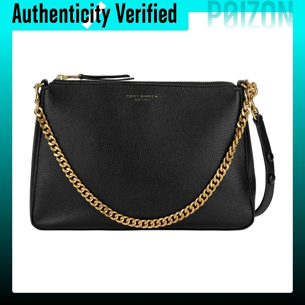 TORY BURCH Perry Litchi Grain Leather Shoulder Bag Regular Women's Black 171463-001