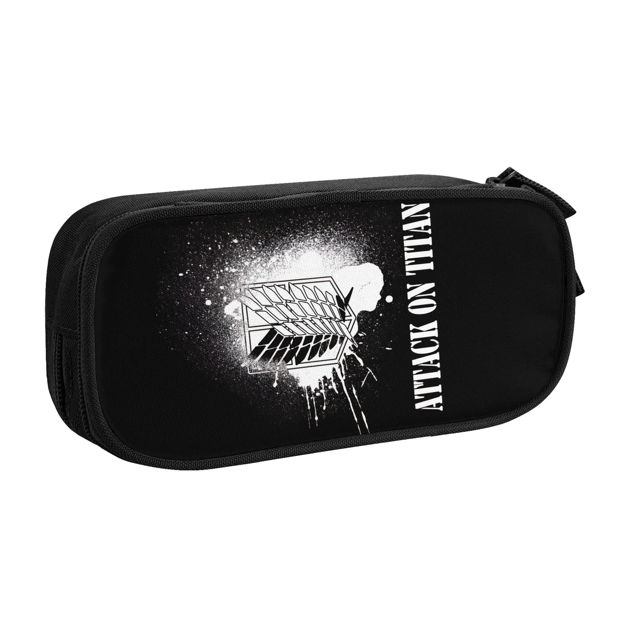 

Custom Korean Attacks on Titans Pencil Cases for Boys Girls Cartoon Anime Comic Film Large Capacity Pen Bag Box Stationery