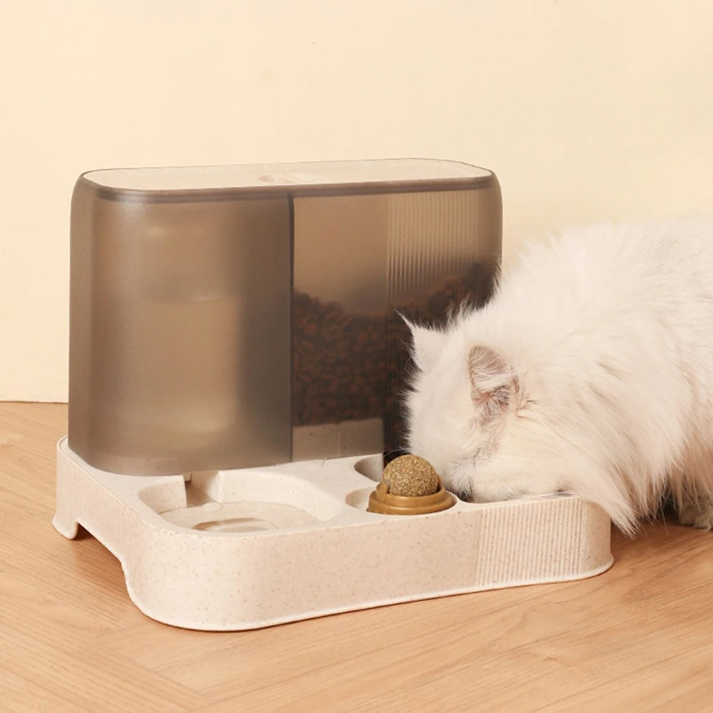 

Cat Food Dispenser Moisture-proof Large Capacity 2 In 1 Pet Supplies Cat Food Bowl Automatic Cat Feeder