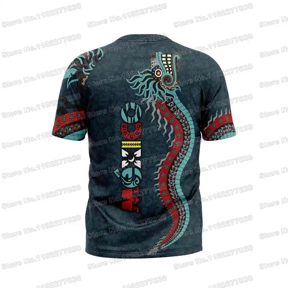 2023 Mexico Quetzalcoatl T Shirt Mexican Art Tattoos Outdoor technical Shirts fitness Clothing Training Tops MTB Jersey Running