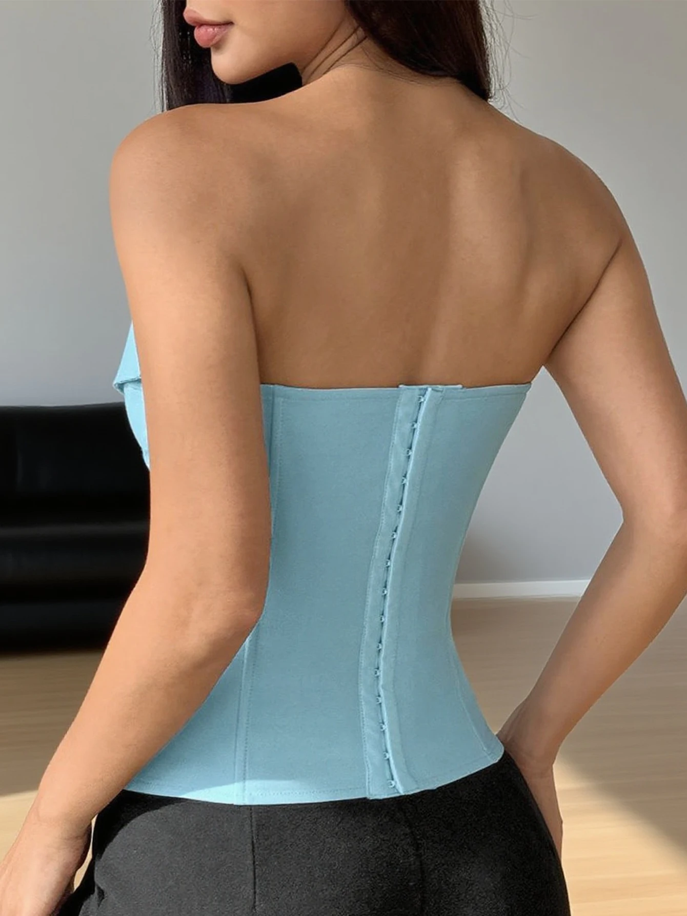 Sexy Backless White Corset Tank Top Women Summer Club Party Tops Woman 2026 Cropped Tie Tube Top Fashion Hotwife Street Wear New