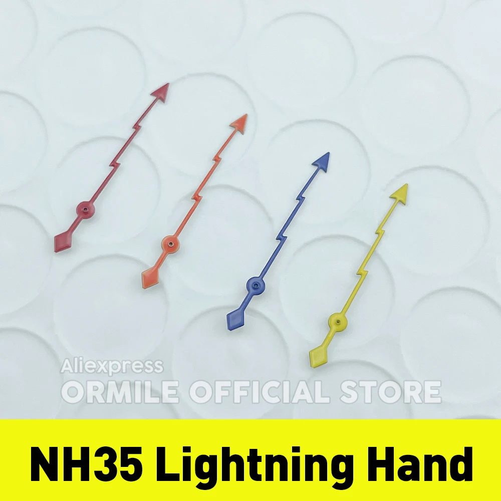 Colorful Lightning Second Hand for 28.5mm Dial Compatible with NH35 NH38 NH36A NH35A NH34A 7S26 7S36 4R15 4R35 4R36