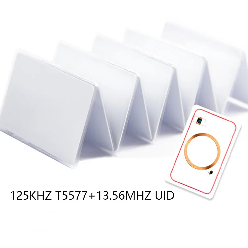 50 pcs Changeable Card Chip , UID Chip 13.56Mhz, 125 khz t5577, Rewritable Copy Key, Clone Card IC ID Card, RFID 1K, uid T5577