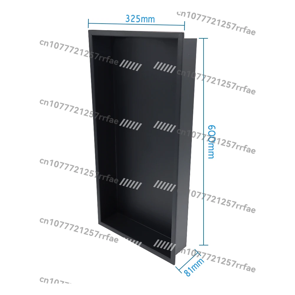 Cabinet Brushed 304 Stainless Steel Rectangle Waterproof Insert Black Bathroom Shower Niche