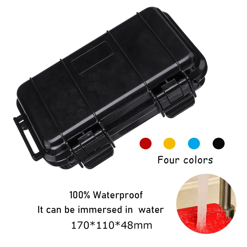 1pcs Outdoor Shockproof Waterproof Box Survival Airtight Case Holder Storage Match Tool Earphone Case Travel Sealed Container