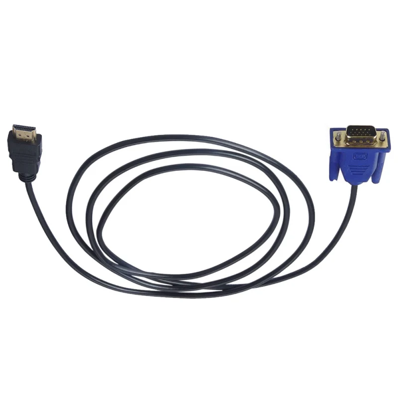 6 أقدام 1.8 متر طول HD ذكر إلى VGA كابل ذكر ذكر HD15 منفذ محول إلى كابل منفذ VGA/RCA لتلفزيون الكمبيوتر 2026 جديد