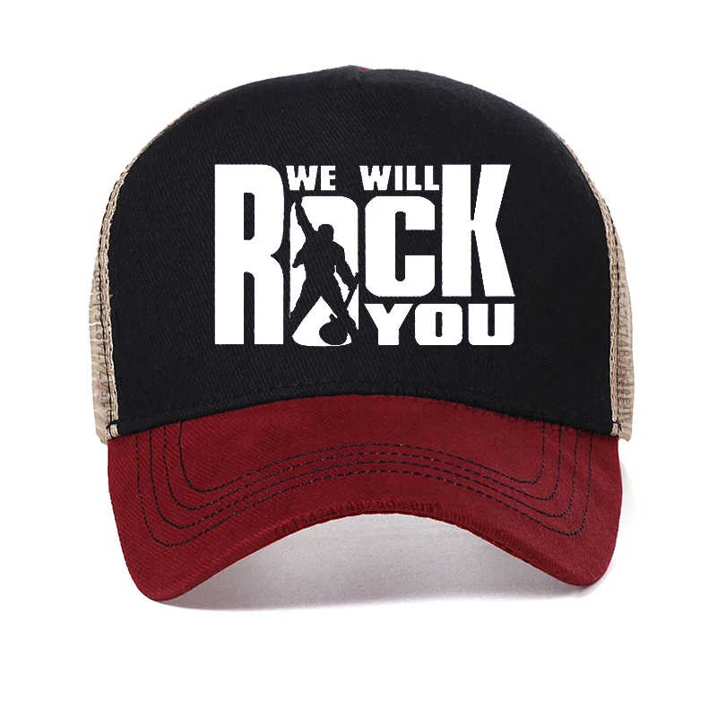 Boné de beisebol feminino freddie mercury a rainha banda verão marca rock men hip hop boné malha respirável snapback chapéus gorras