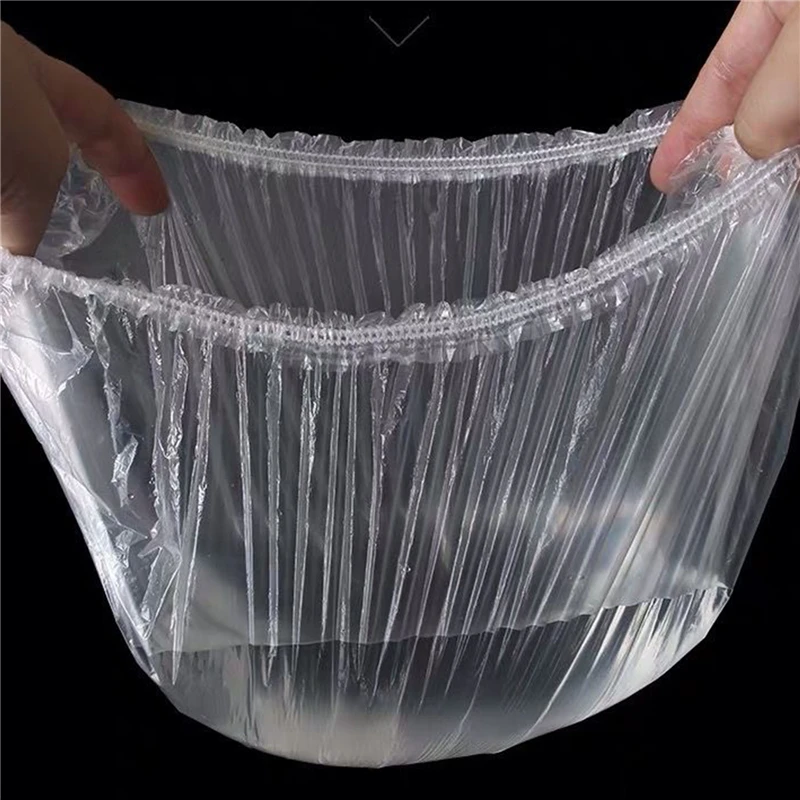 Disposable Food Bags Food Cover Plastic Wrap Elastic Cling Film Lid Kitchen Organizer Storage Organization Home Garden