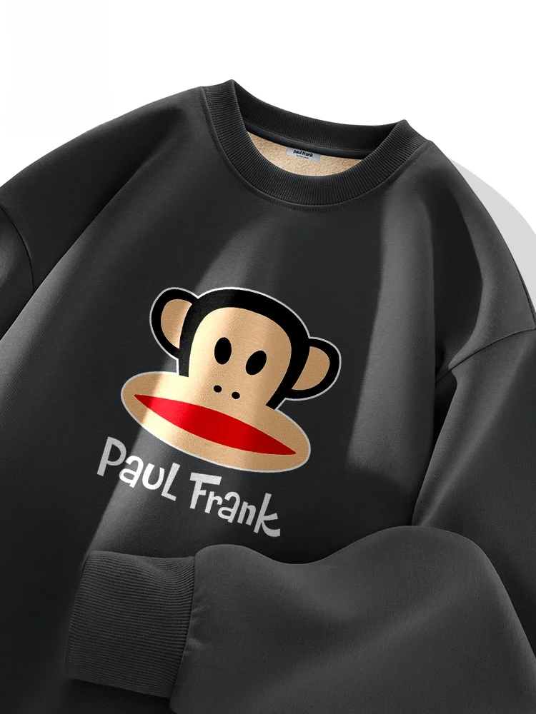 

Men's Oversized Fce Lined Sweatirt Thiened Lamb Velvet round Ne Winter New Sle Casual Comfortable Sweat...