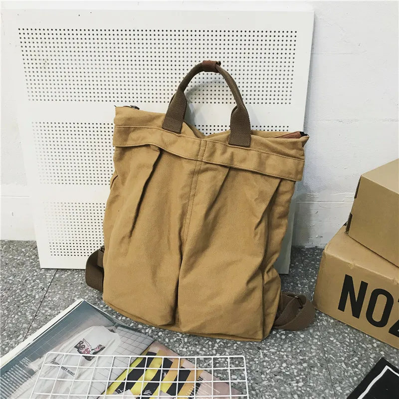 Canvas Backpack for Men & Women, Large Capacity Student School Bag, Trendy Laptop Backpack, Travel & Spring Outdoor Rucksack