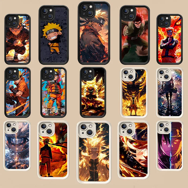 WRB-15 Naruto White Stepped TPU Case For Samsung A21S 24 25 33 34 35 51 53 55 73 S23 24 Plus Ultra